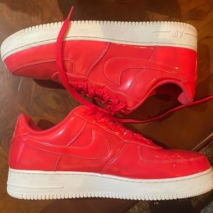 Slightly worn Nike Air Force 1 UV Siren Red sz 13 $300 or best offer !!!!